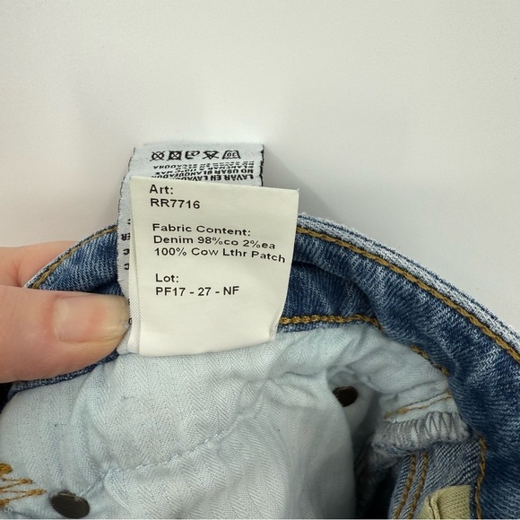 R13 Blue Shredded Boy Skinny Jeans in Shiloh Shredded Wash Size 26 - Picture 12 of 16